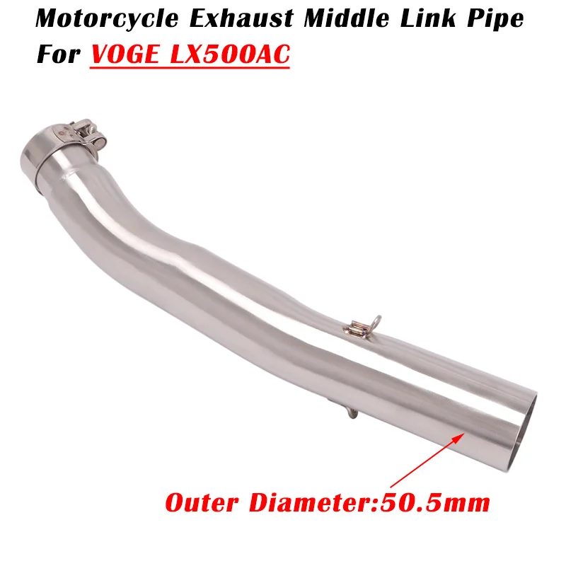 

Slip On For VOGE LX500AC LX500 LX 500 AC Motorcycle Exhaust Escape System Modified Muffler 51mm Middle Link Pipe Stainless Steel