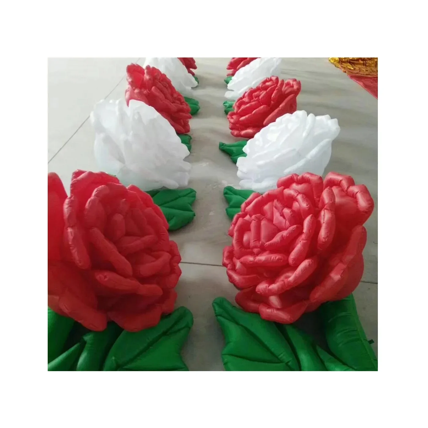 Wedding Deco Inflatable Flower Chain Stage Decorative Inflatable Rose Flower Chain Blow Up Rose Flower For Decoration