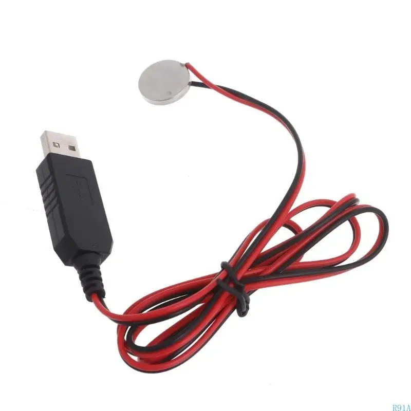 R91A USB 5V2A Dây cáp sạc đầu vào cho Pin đầu ra CR2032