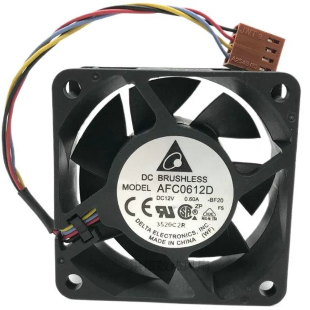 

High CFM 60mm DC 12V Cooling Fan for Miner Power Supply,AFC0612D 60X60X25mm Dual Ball Bearing 4Pin Pwm Cooler 0.60A