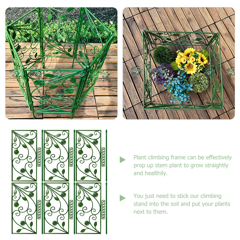 

6 Pcs Trellis for Climbing Plant Flower Stand Screen Indoor Vine Support Frame Plants