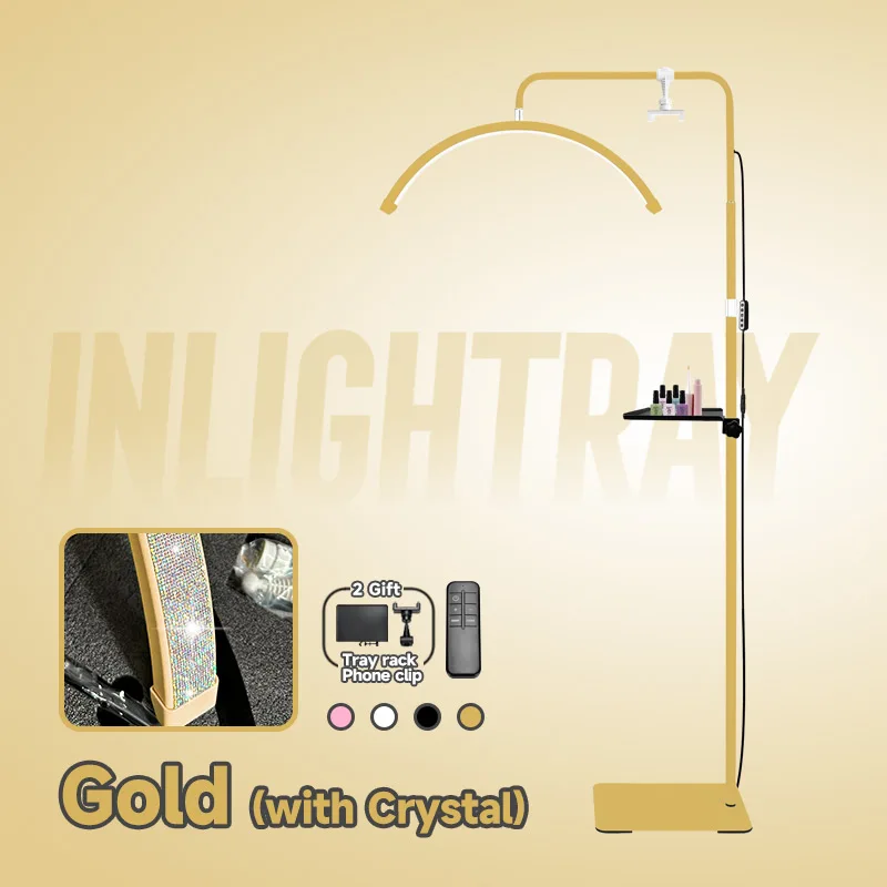 2025 oem Custom Gratis LOGO 45 W Nieuwe U-gezamenlijke LED halve maan wimper extension Salon lamp wimper schoonheid nagel vloerl