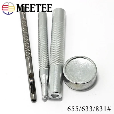 20sets Meetee 10-20mm 655# 633# 831# Snap Buttons Press Stud Rivet Fastener Sewing Leather Craft Coat Clothes Accessory + Tools