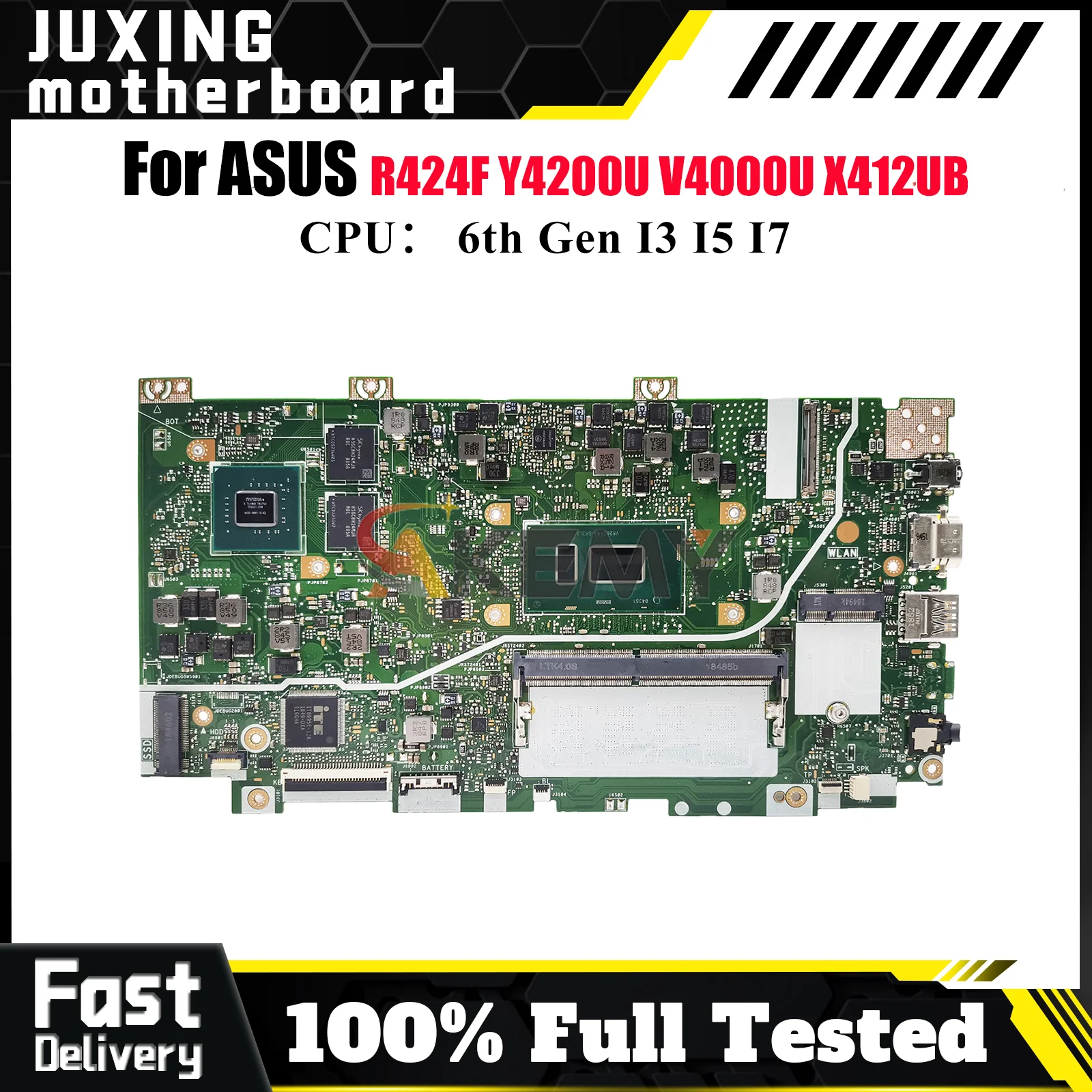 

Материнская плата для ноутбука X412UF для ASUS VivoBook Y4200U V4000U X412UF X412U X412UB R424F, материнская плата с процессором I3 I5 I7, тест ОК, быстрая доставка