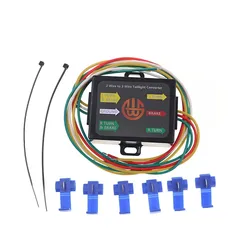 2 Way to 3 Way Wire Splice in Trailer Wiring Harness Tail Light Converter for RV Dinghy Towing For Vehicle Semi trailer Trailer