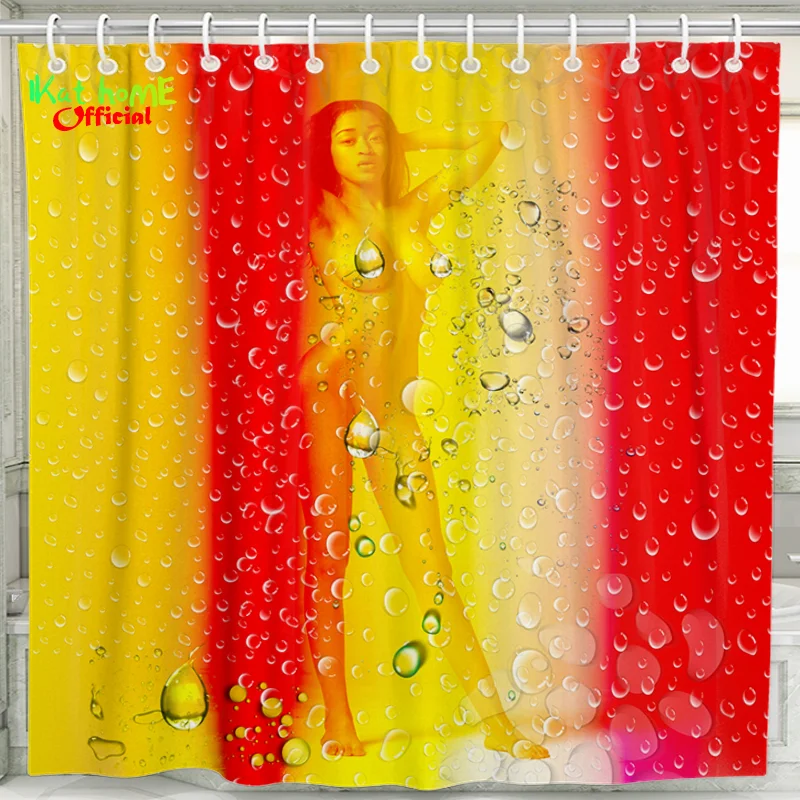 

Sexy Naked Women Shower Curtains 3D Colorful Bathroom Curtain Ombre Gradient Waterproof Bath Curtain Custom duschvorhang 70x70in