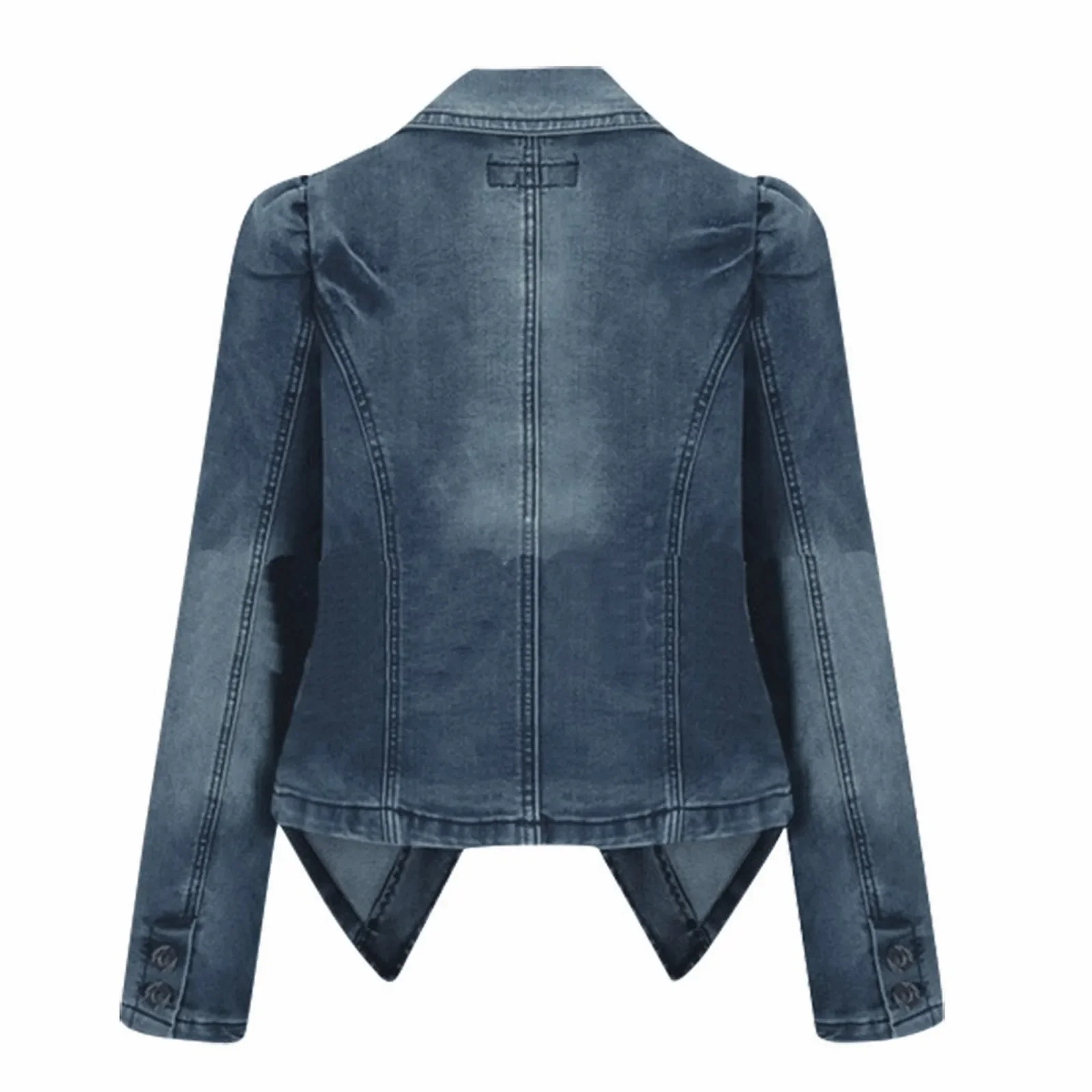 High Quality Denim Coat Fashion Women Casual Lapel Long Sleeve Button Vintage Jean Jackets Outwear Leisure Plus Size XL-5XL