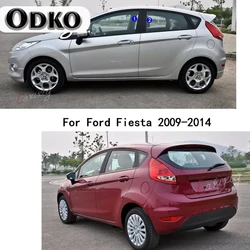 Auto Pc Materiaal Pilaar Paaldeksel Deurbekleding Raamlijst Stickerplaat 4 Stuks Voor Ford Fiesta 2009 2010 2011 2012 2013 2014