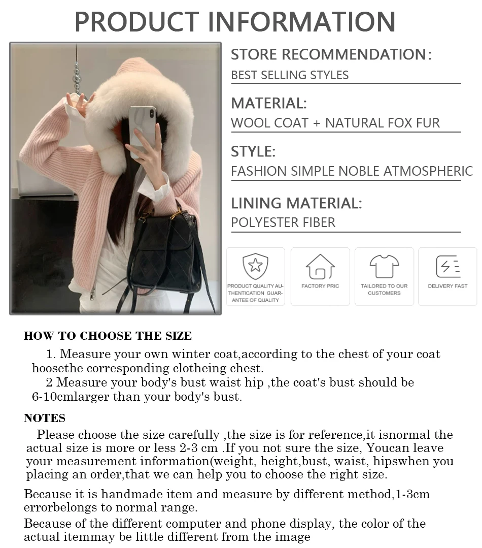 เสื้อฮู้ดดี้คอปกขนสุนัขจิ้งจอกแท้สำหรับผู้หญิง เสื้อแคชเมียร์ ฤดูใบไม้ร่วง ฤดูหนาว สไตล์ใหม่ เสื้อแจ็คเก็ตขนแคชเมียร์