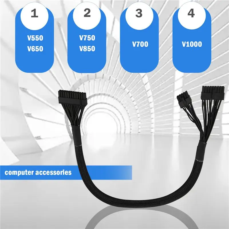 OK ATX 24Pin To 18+10Pin Motherboard PSU Modular Power Supply Cable for Cooler Master V550 V650 V750 V850 V700 V1000