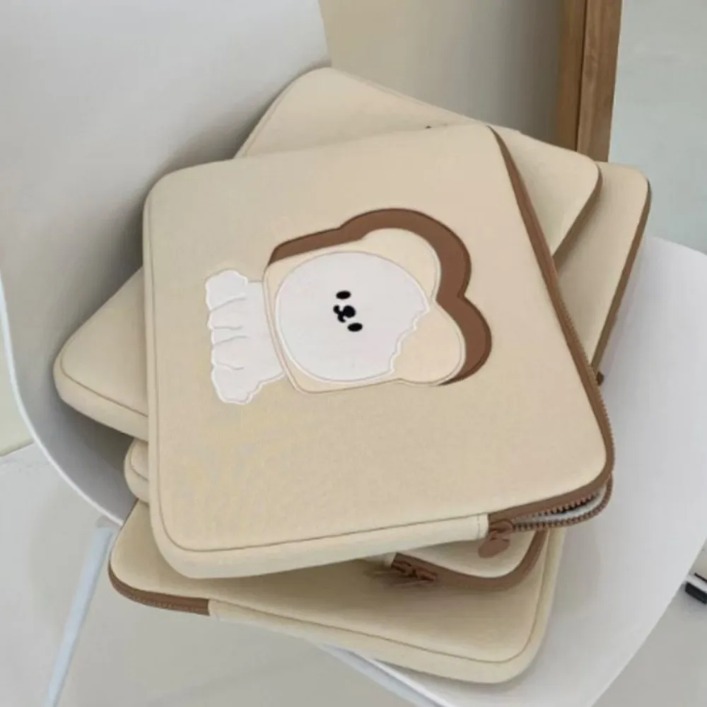 Tablet Cover Bags Bread Dog Cartoon Laptop Bag Sweet Shockproof Tablet Sleeve Bag Thin Kawaii Girl Computer Bag Laptop Case