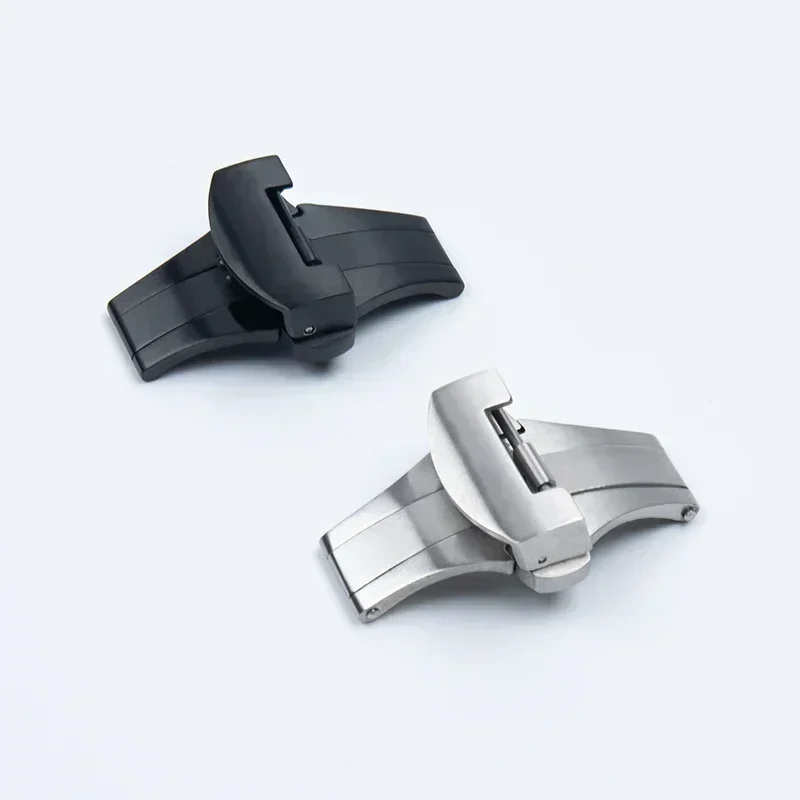 22mm24mm لحزام بانيراي pam441/111 معصمه ل 44mm الطلب الأسود أعلى جودة لينة ساعة مطاطية الفرقة مشبك قابل للطي