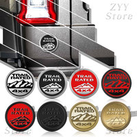 3D Metal Car Grille Emblem 4X4 TRAIL RATED Logo Body Sticker For Wrangler Patriot Grand Cherokee Auto Badge Decals Accessories