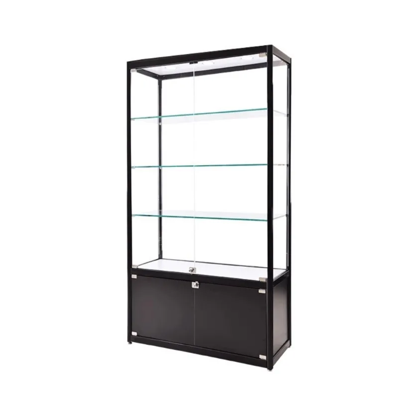 

Commercial Vertical Glass Showcase Barber Shop Showcase Hairdressing Product Display Rack Toy Showcase Shelf Counter