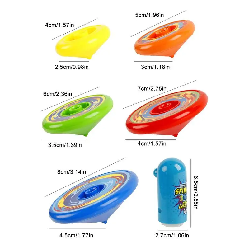 Kids Spinning Top Gyro Folding Spinning Top Toys Stacking Battle Gyro Toy Colorful Launcher Rotating Toy Party Birthday Gift