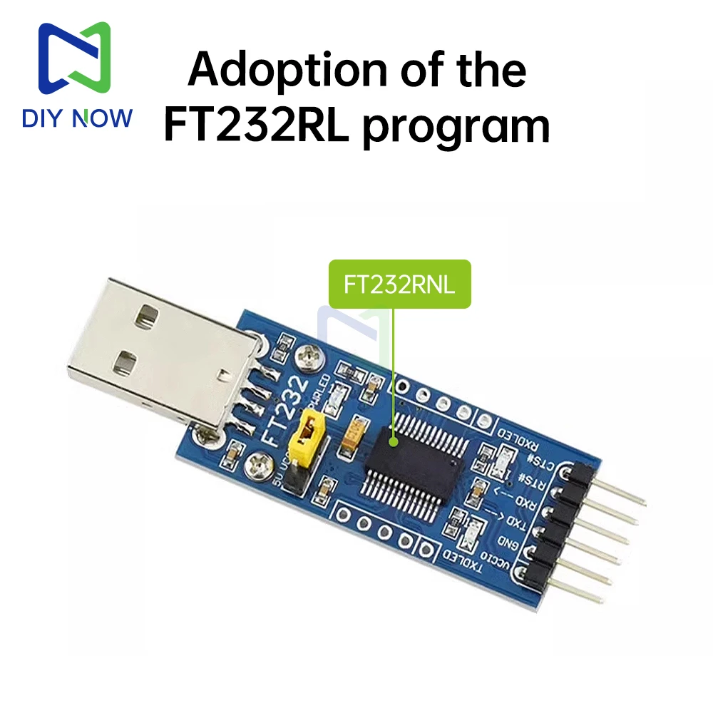 Kit modulo adattatore convertitore seriale da USB a TTL FT232 3.3V 5V FT232RL Breakout Mini scheda adattatore da USB a TTL per Arduino