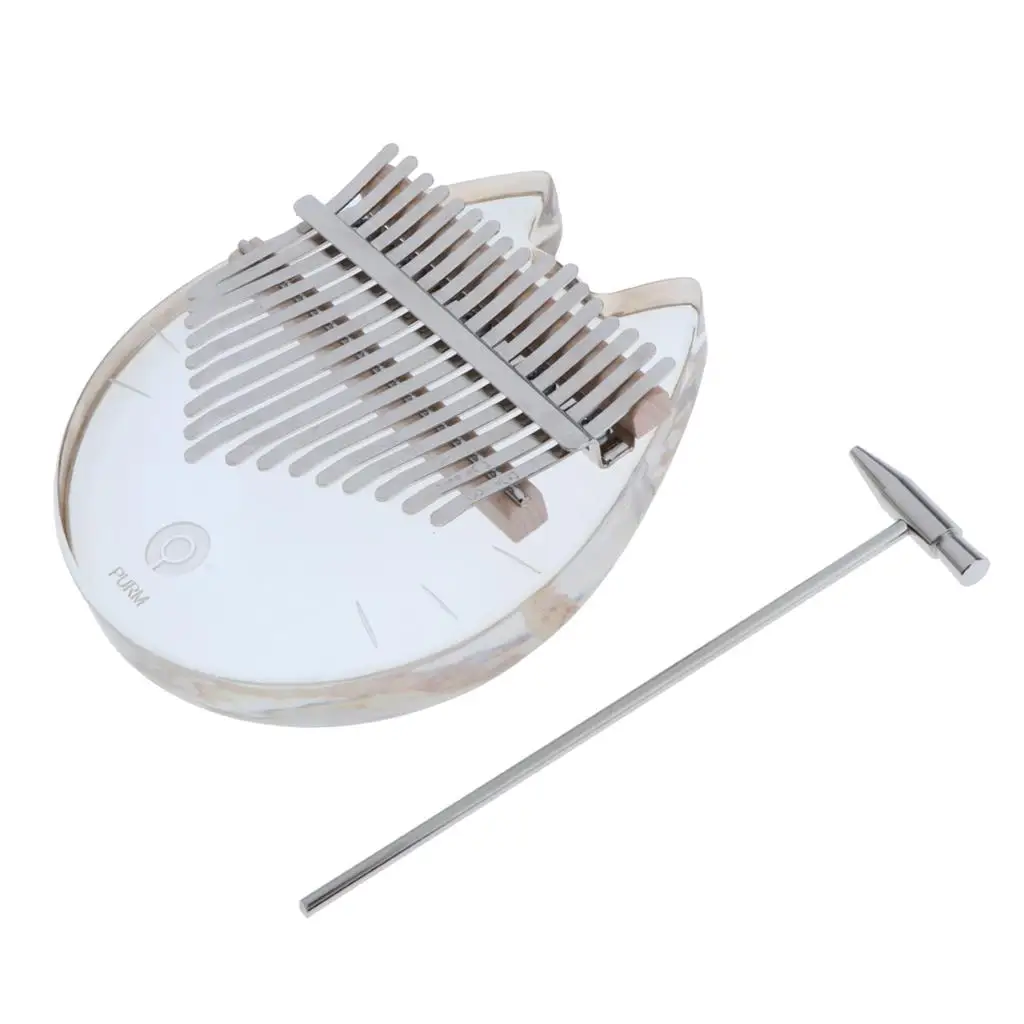 Kalimba 17 Key Acrylic Transparent Thumb Piano Crystal Mini Musical Instrument for Kids Beginners Home Studio view 6