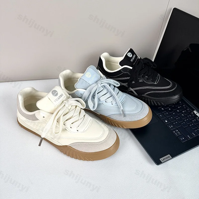 

Fashion Trend Casual Non Slip Thick Soled Canvas Shoes for Men Spring 2025 Comfortable Versatile Low Top Lace Up Chunky sneakers