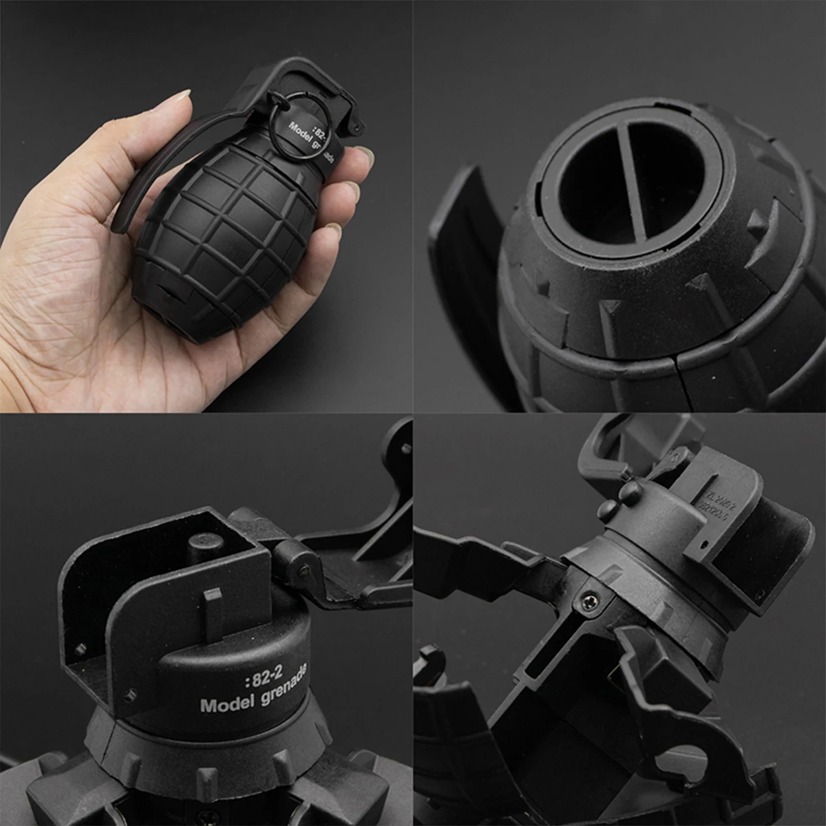 Imagem -05 - Granadas de Impacto de Mola Plástico Tático Modelo para Airsoft Paintball Jogo de cs Role Play M67 Hand Peças