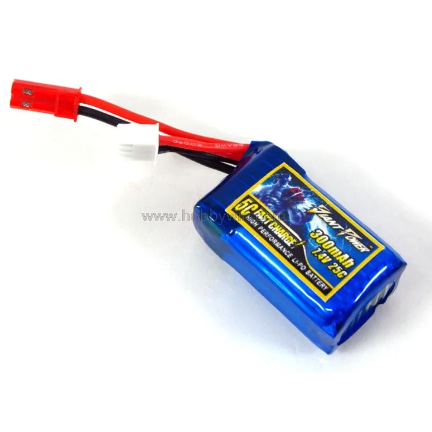 7.4V 2S 300mAh 25C LiPO Battery Ultralight 4cm wire JST plug for RC Micro Aircraft Lipolymer power