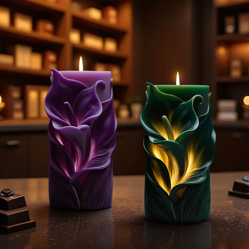 Molde de paloma de la paz 3d, vela de calidad alimentaria, molde de silicona, vela de aromaterapia, molde especial de alivio de lirio de Cala para manualidades