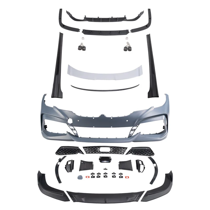 مناسبة لـ YOFER BMW 3 Series G20G21G28 مجرفة أمامية محيطية كبيرة شريط أمامي خلفي ذيل الشفة الجانبية سبويلر خلفي