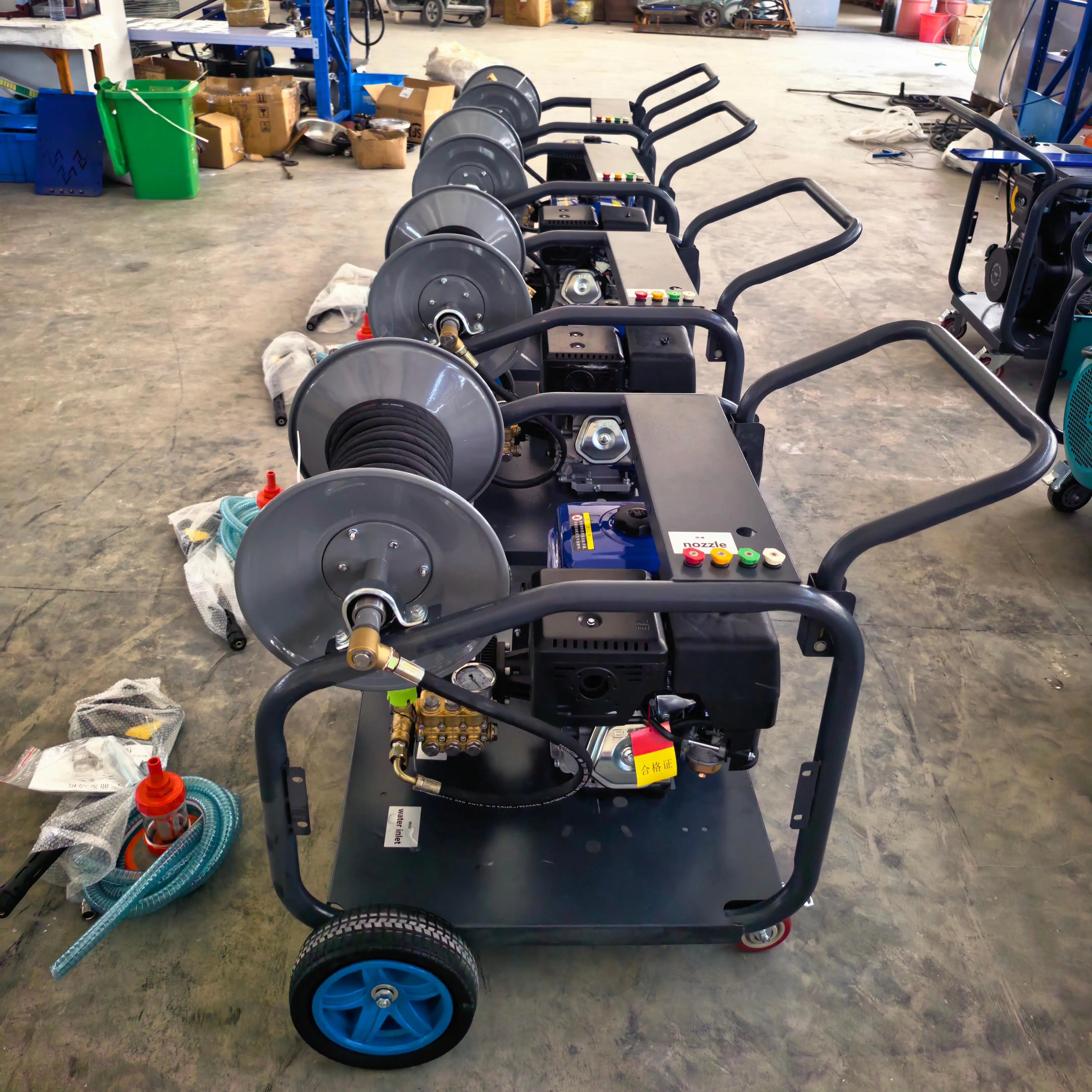 300Bar  High Pressure Washer 18L Min Sewer Drain Cleaning Machine with Hose Reel