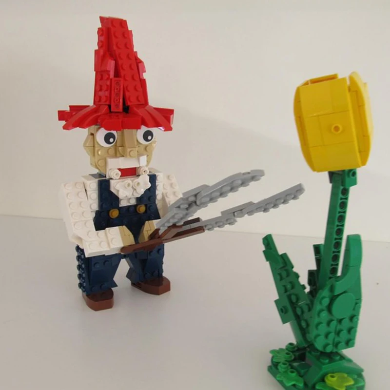 

416 pcs MOC Spring Gnome Garden Figurine Model Building Blocks DIY Educational Creative Assembly Bricks Toys for Kids