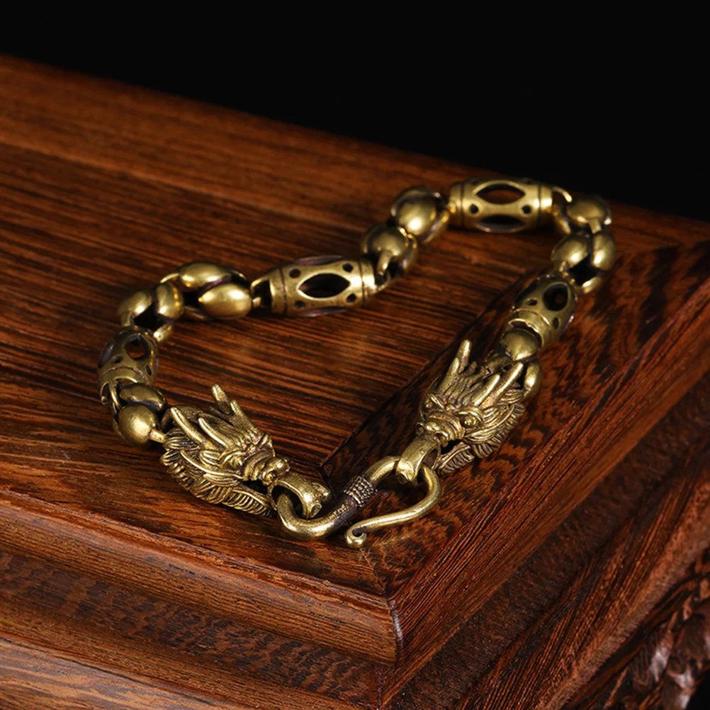 

Vintage Dragon Bracelet Men's Brass Decorative Bracelet for Stylish Gift Idea Mens Aesthetic Jewelry Accessory