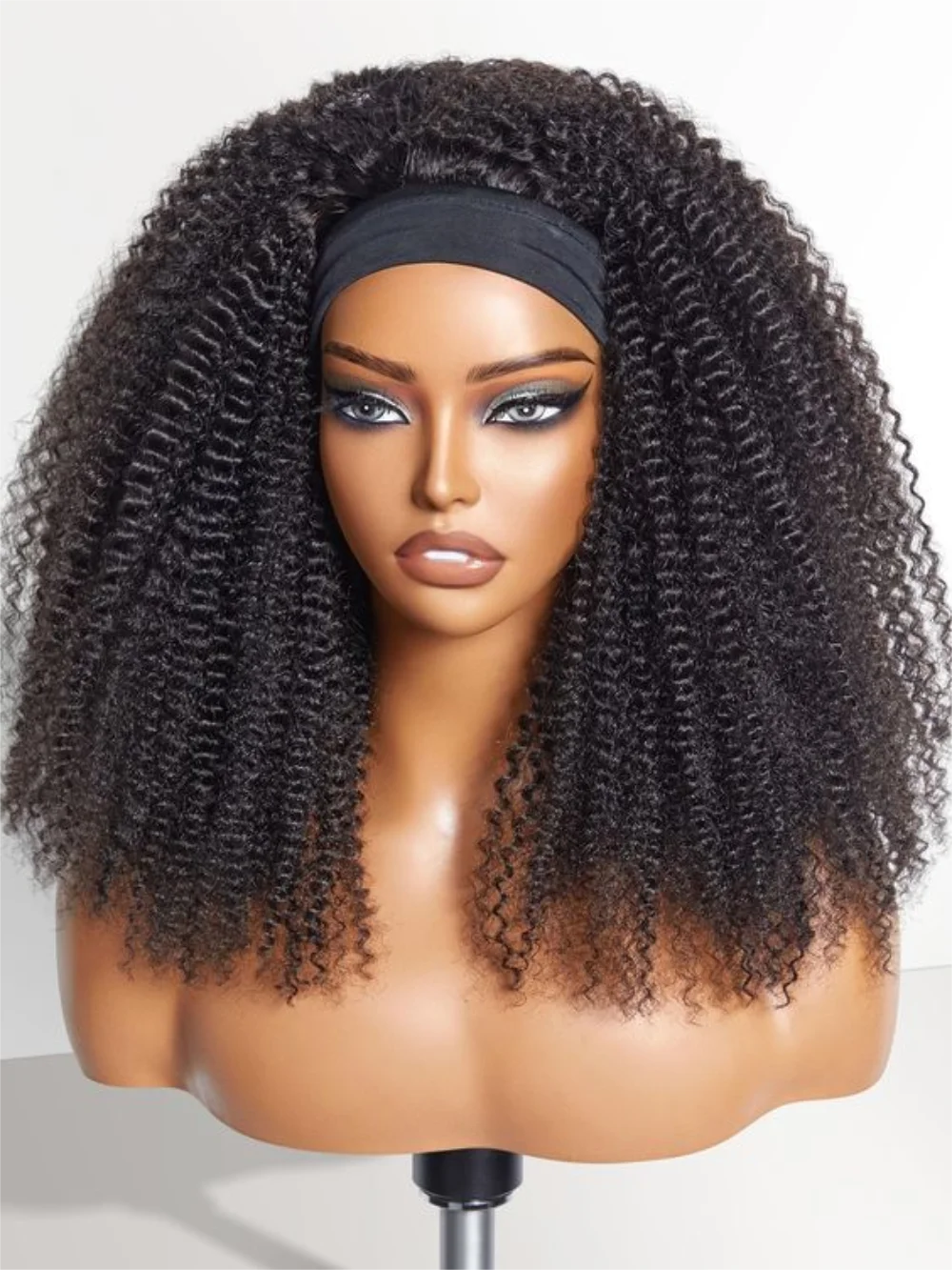 Glueless Wigs Human Hair Wet And Wavy Headband Wig Jerry Curly Headband Wig Curly Human Hair Wig For Black Women Wear And Go Wig