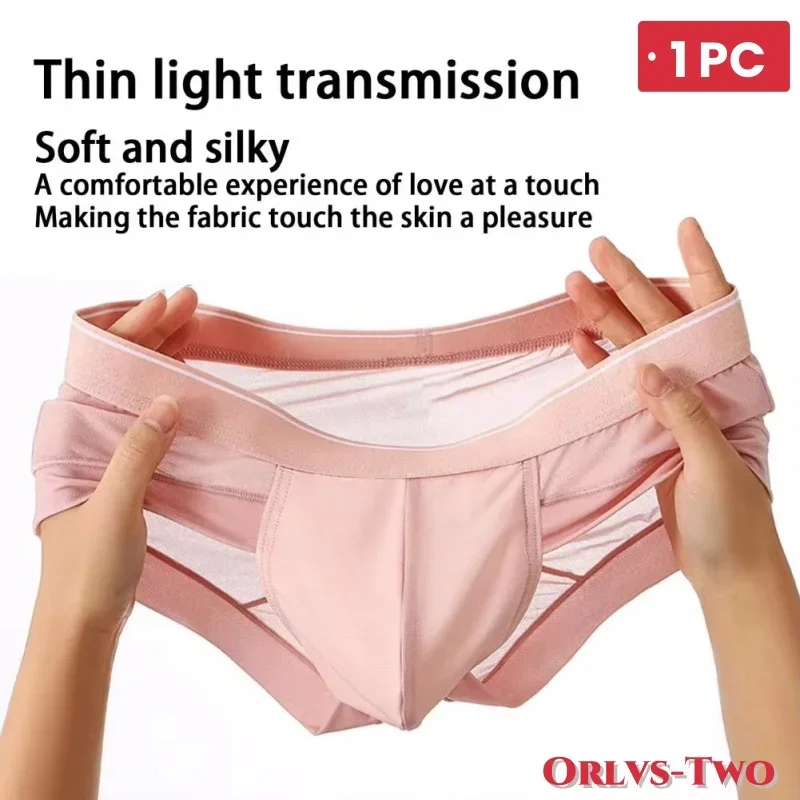 

Men Briefs Breathable 3D Pouch Lightweight Men's Bikini Underwear Soft Sheer Comfort Quick Drying