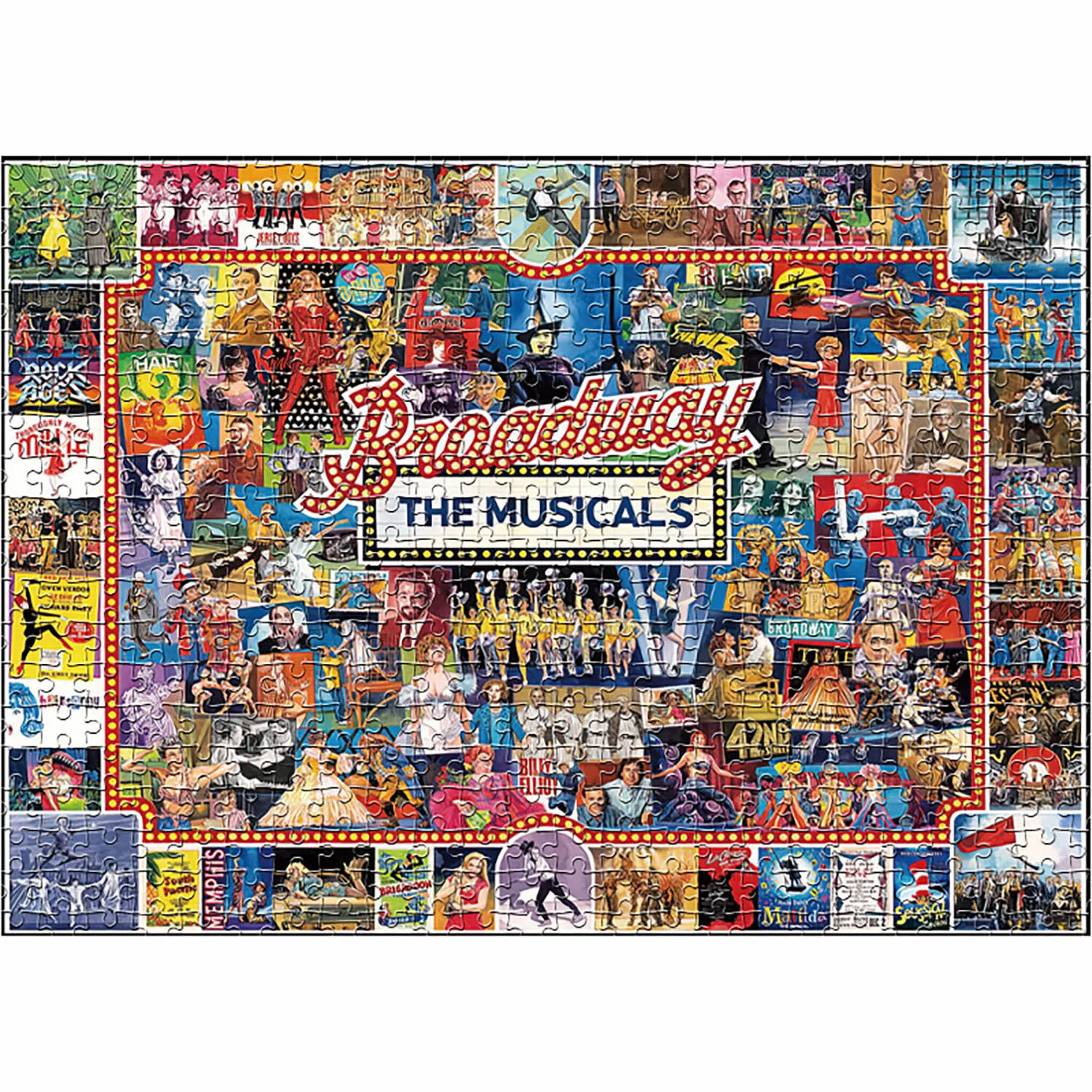 1000 Pieces Broadway Jigsaw Puzzles for Adults Home Decor Games Family Fun Floor Puzzles Educational Toys for Kids