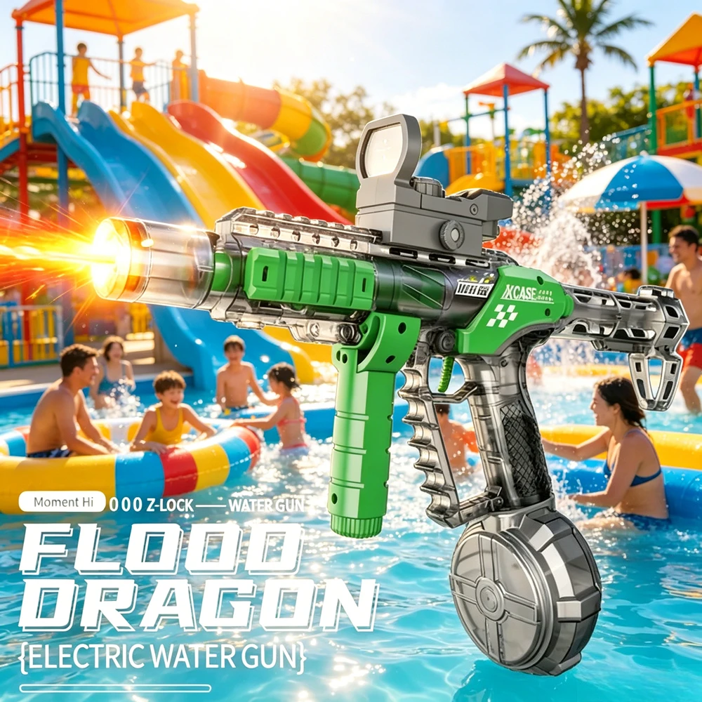 Portable Large Capacity Water Blaster Long Range Shooting Electric Water Gun Summer Outdoor Entertainment Toy For Children