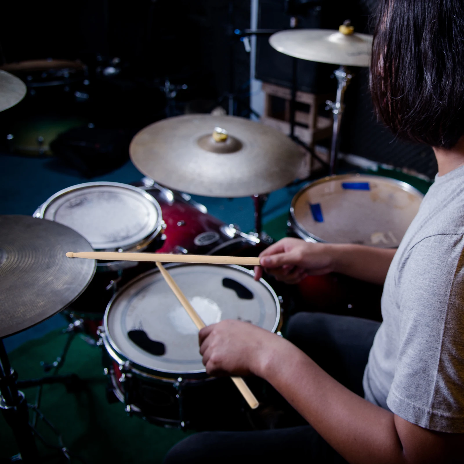 

6 пар барабанных палочек 5А из кленового дерева, эргономичные противоскользящие прочные акустические электронные барабаны, аксессуары для ударных инструментов