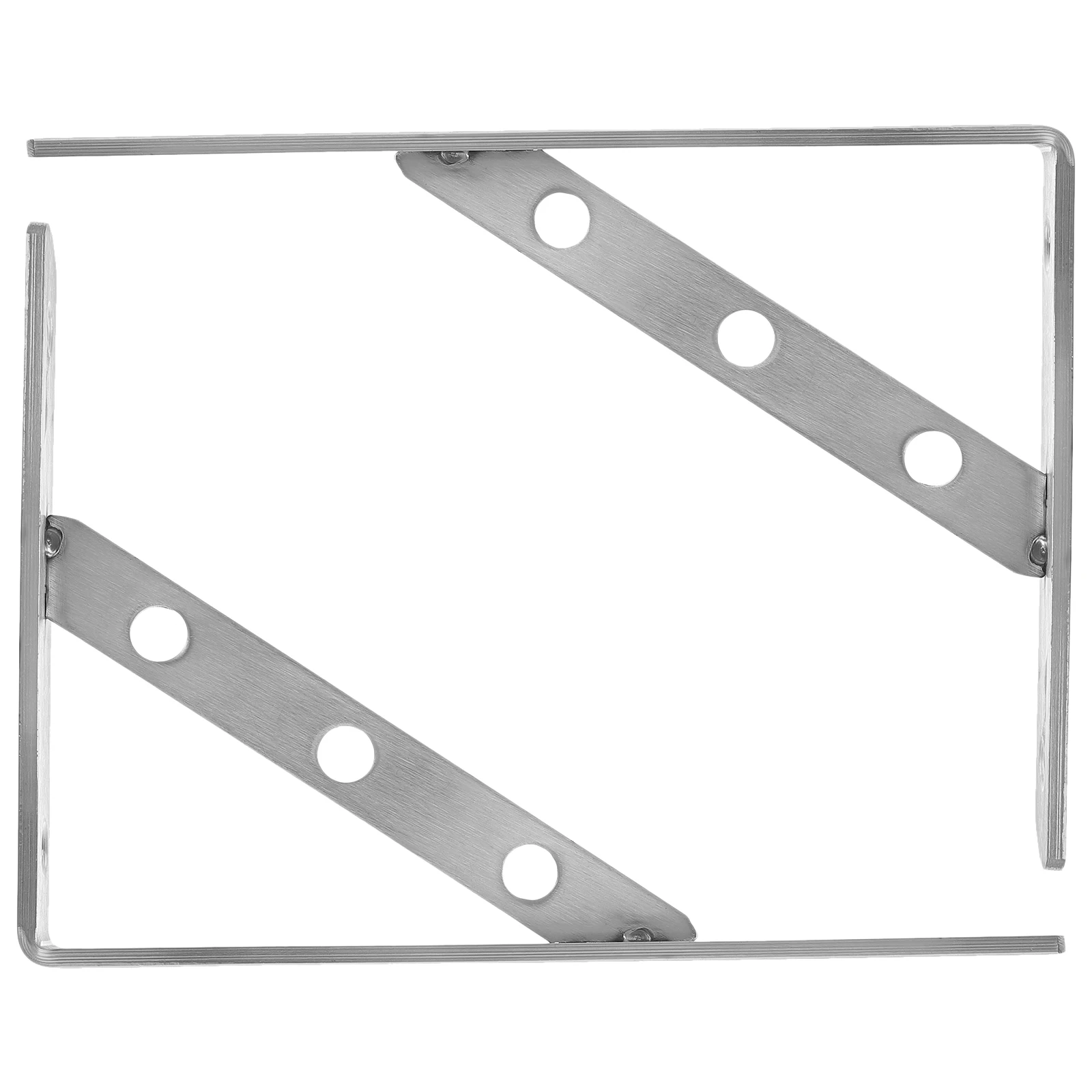 

2 Pcs Wall Shelf Brackets Heavy Duty Stainless Steel Thickened Casting Durable Floating Shelves Hardware Strong Metal Storage