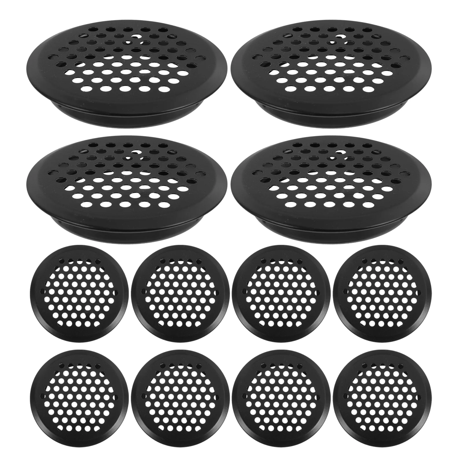 12 Pcs Vents Furniture Air Metal Cabinet Ventilation Hole Closet Mesh Round Stainless Steel Cover