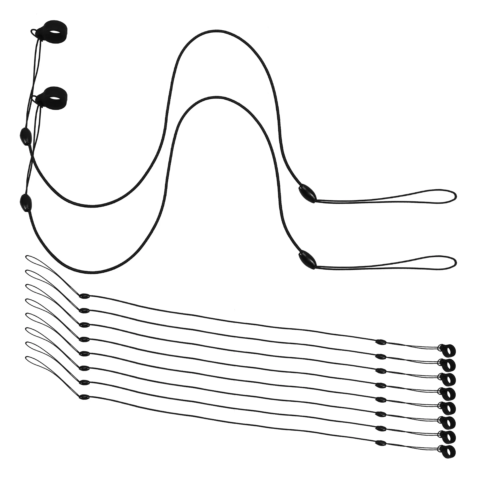 Cordes de ceinture élastiques pour stylo Signature, ULrétractable, ULen silicone, cordon en nylon gel de pton, stylet de bureau, 10 pièces