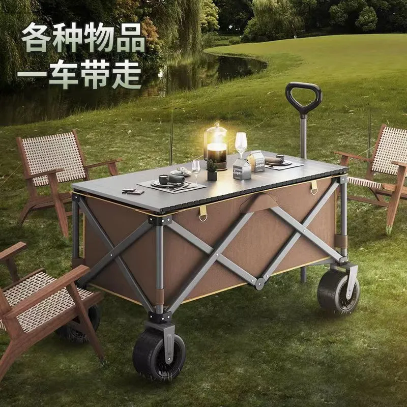 Stall Foldable Storage Car Camp Camper Outdoor Trolley Portable
