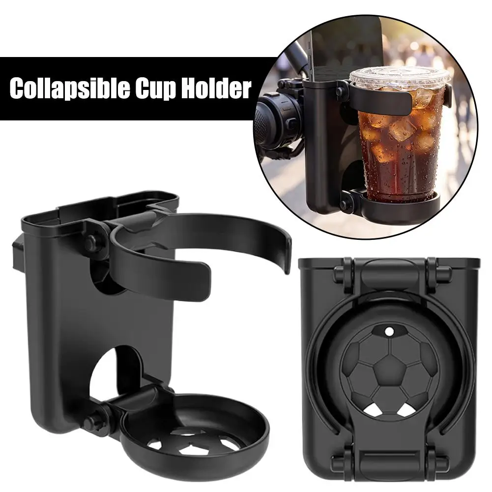 Universal Foldable Retractable Multi Purpose Water Cup Holder for Motorcycle Bike ATV Scooter Handlebar Drink Bottle Mount Stand