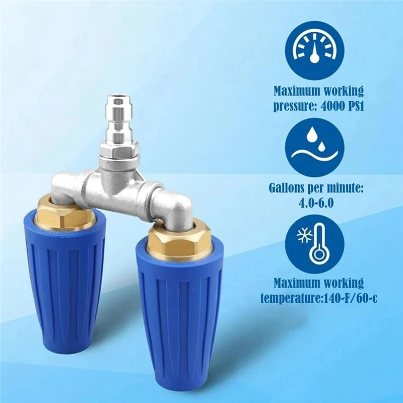 VELIF-فوهة توربو مزدوجة/ثلاثية، فوهة توربو ثلاثية/مزدوجة، فوهة غسالة مزدوجة توربو، 360 درجة ° فوهة توربو دوارة #6