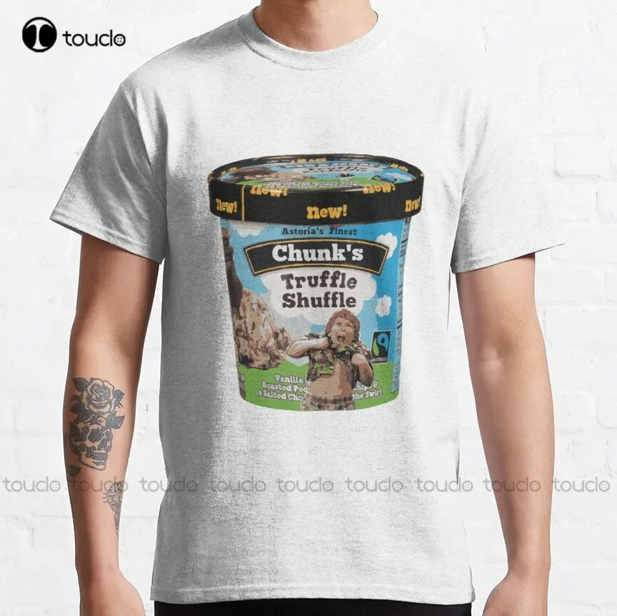 Chunk Truffle Shuffle Ice Cream Classic T-Shirt The Goonies Mens Short Sleeve Shirts Casual Digital Printing Tee Shirt Xs-5Xl