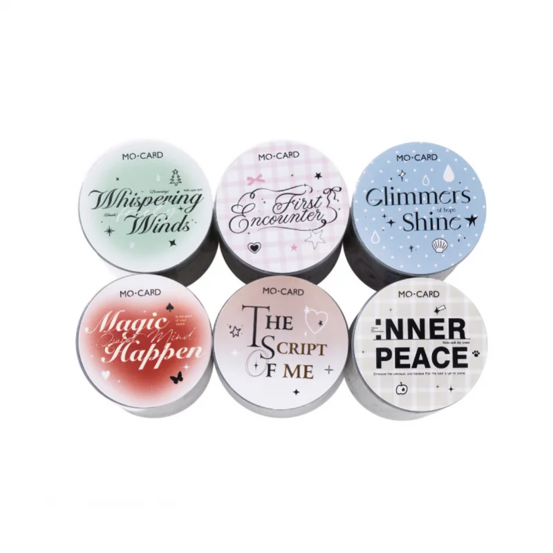 Card Lover 50m*2m 1 Roll [Romantic Overture Series] Simple Fresh Material Circular Stickers Bookkeeping Masking Tape PET Kit