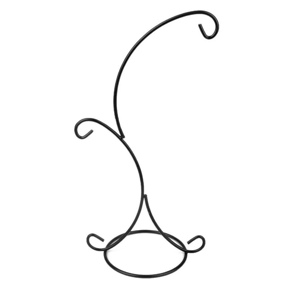 

2 -Hook Simple Plant Stand Two-hook Hanging Holder Vase Glass Wrought Iron Living Space Decoration Black Ironwire Fashion