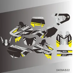 For SUZUKI DRZ400 SM S E DRZ 400 SM S E 2000-2020 Full Graphics Decals Stickers Motorcycle Background Custom Number Name