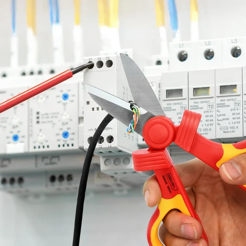 

6 ''1000 В изолированные электрические ножницы сопротивление напряжение VDE многофункциональные проволочные ножницы электрик ремонт ручной инструмент ножницы