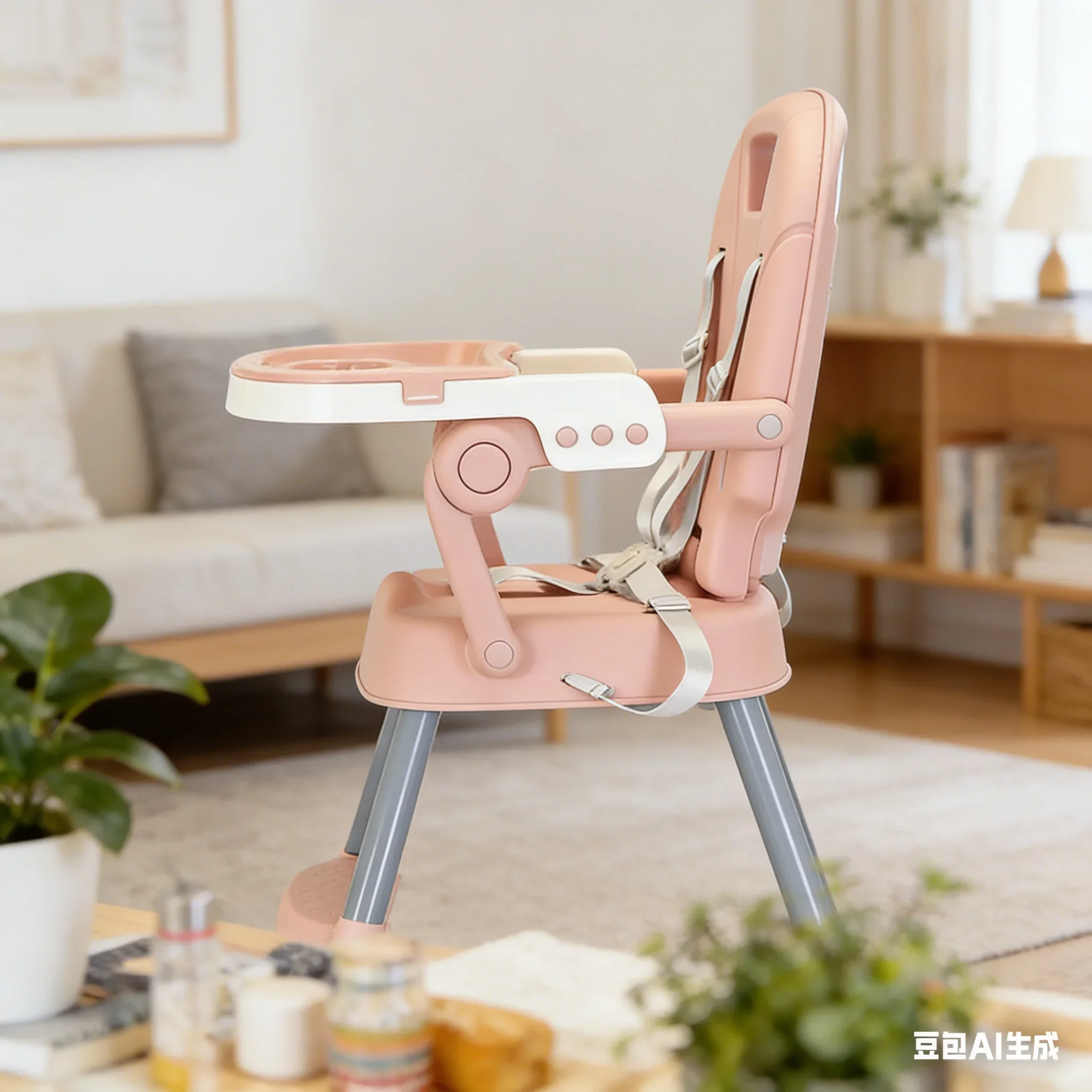 aoliviya-modern-light-cross-border-baby-chair-with-infant-high-0-4-years-height-adjustable-travel-folding-childrens-for-home-mod