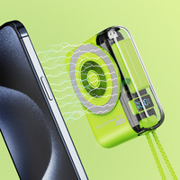 10000mAh Magnetic Wireless Power Bank With Cable Portable Fast Charging External Battery For IPhone 16 15 14Samsung Xiaomi