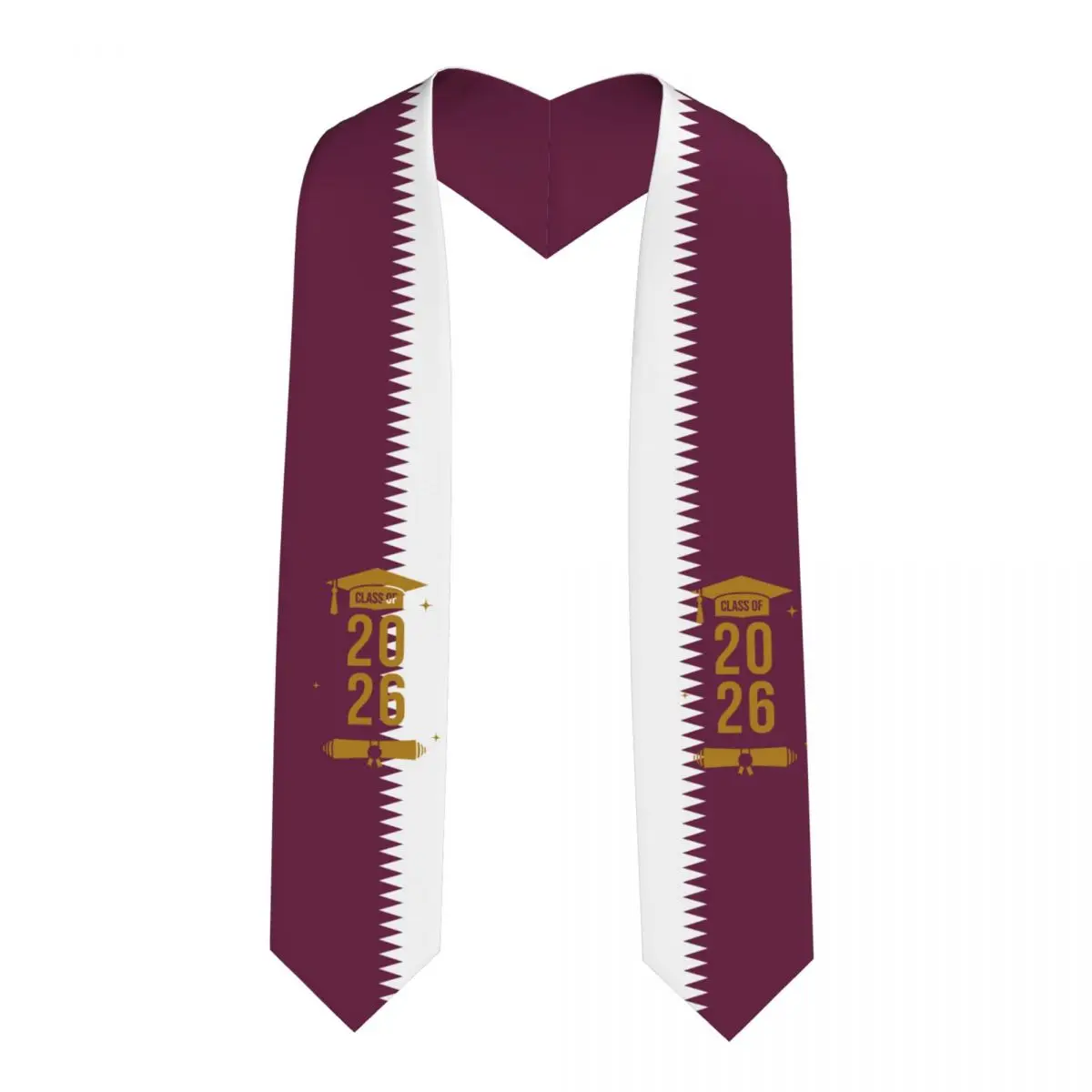 

Class Of 2026 Qatar Flag Graduation Stole Sash Scarf For International Students Proud 183CM Long