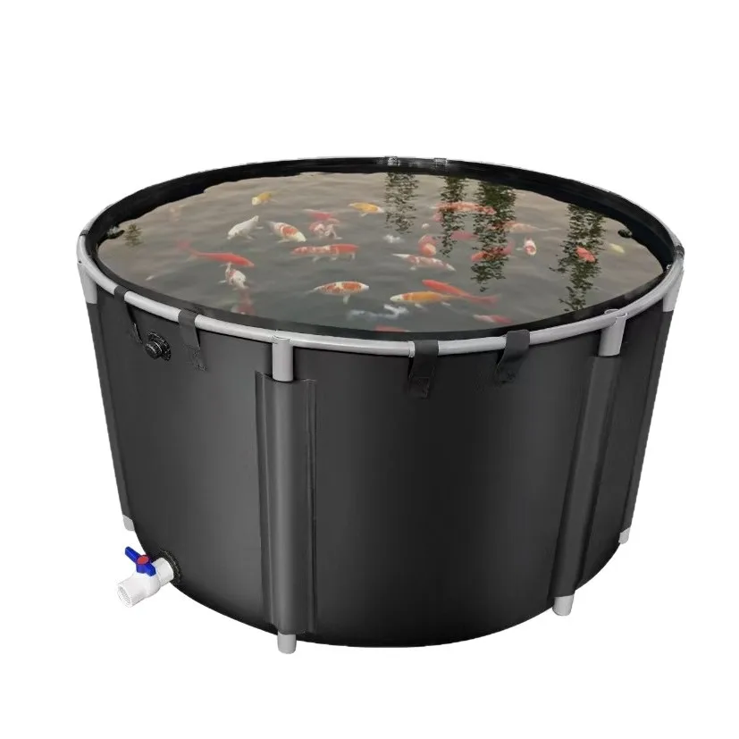 Above-ground pond PVC round thickened fish pond swimming pool thickened with bracket canvas fish pond
