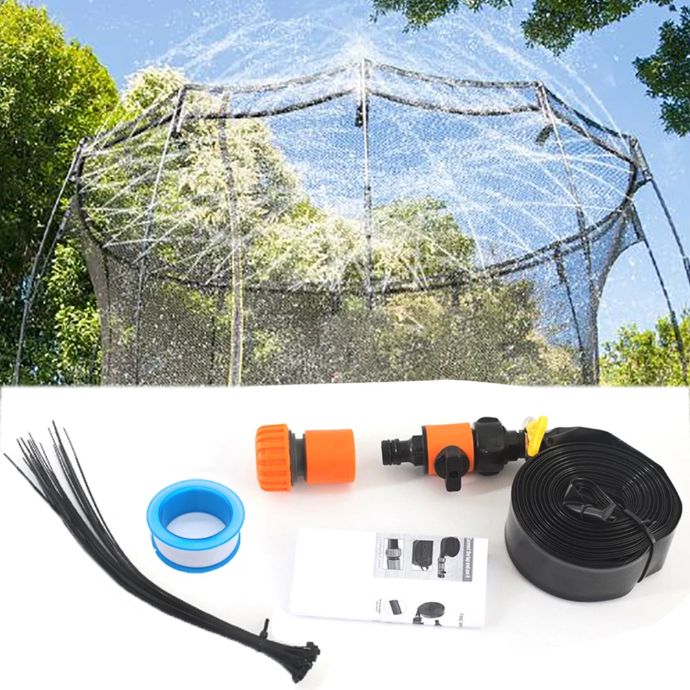 Outdoor Trampoline Sprinkler for Kid and Adult, Fun Summer Cooling Accessories for Water Play Entertainment Game in Yard Garden